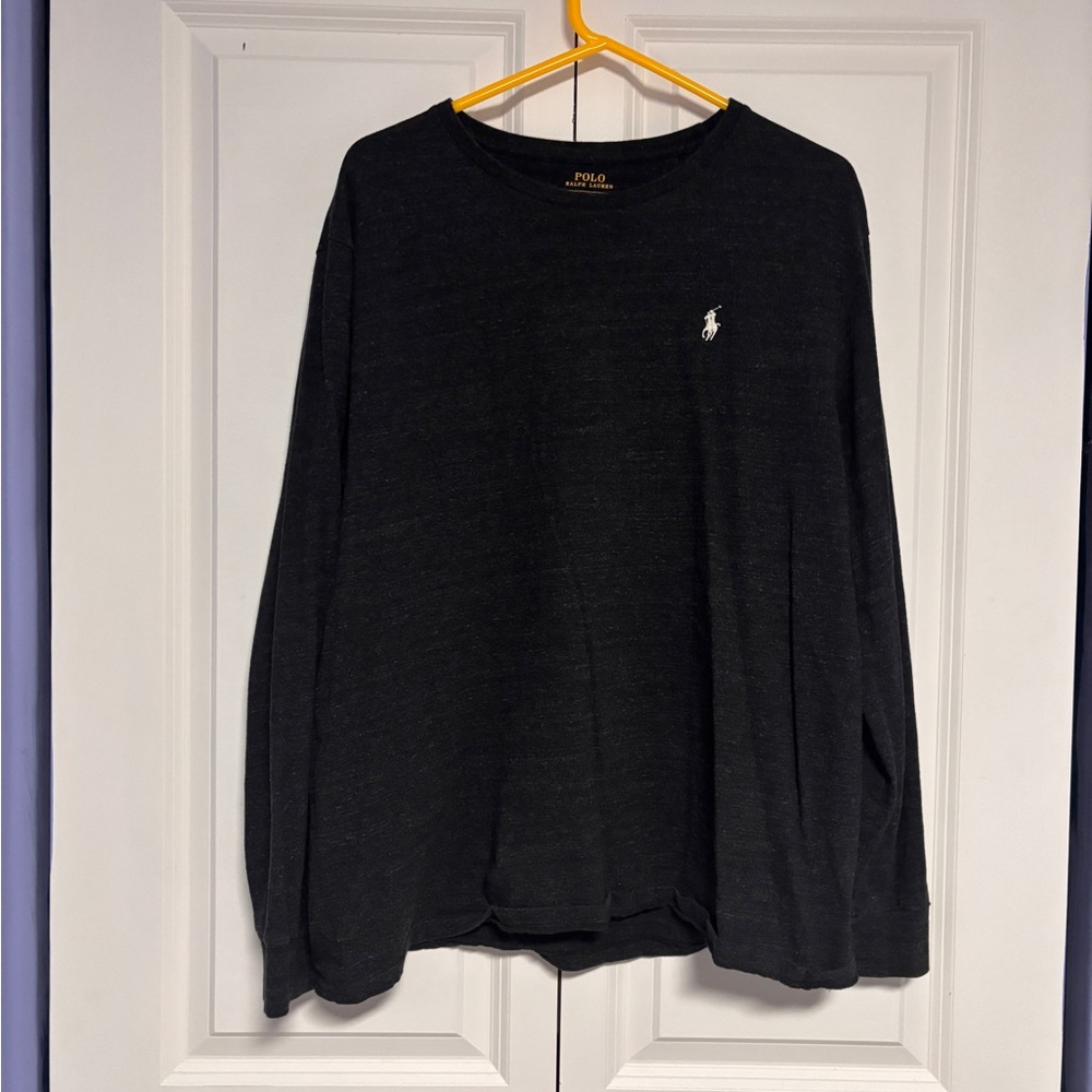Polo by Ralph Lauren Men's Charcoal Long Sleeve Tee